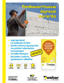 Ulotka zaprawa weber ZM10 fix zaprawa zm10 fix