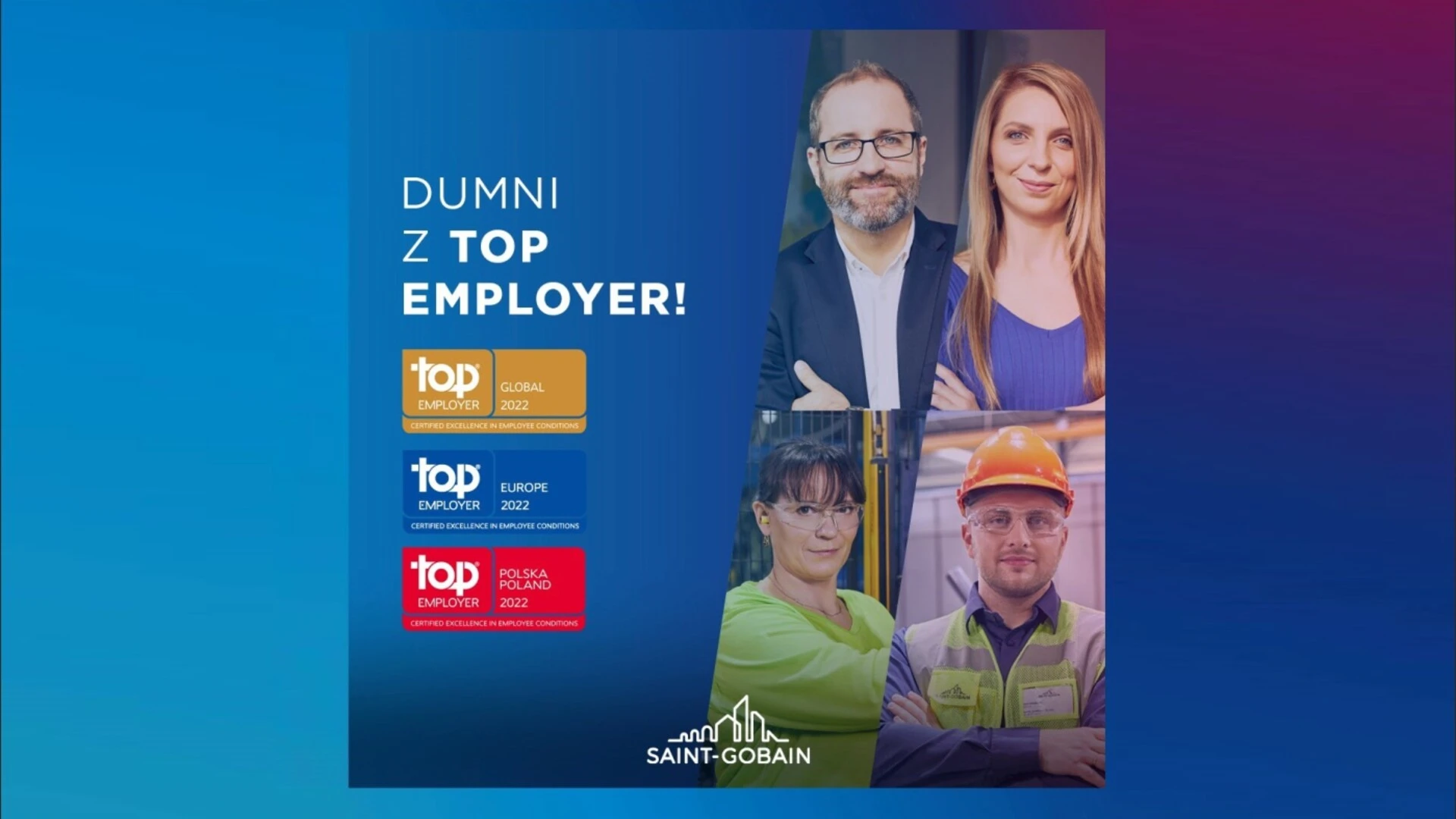 Top Employer Global 2022 dla Grupy Saint-Gobain
