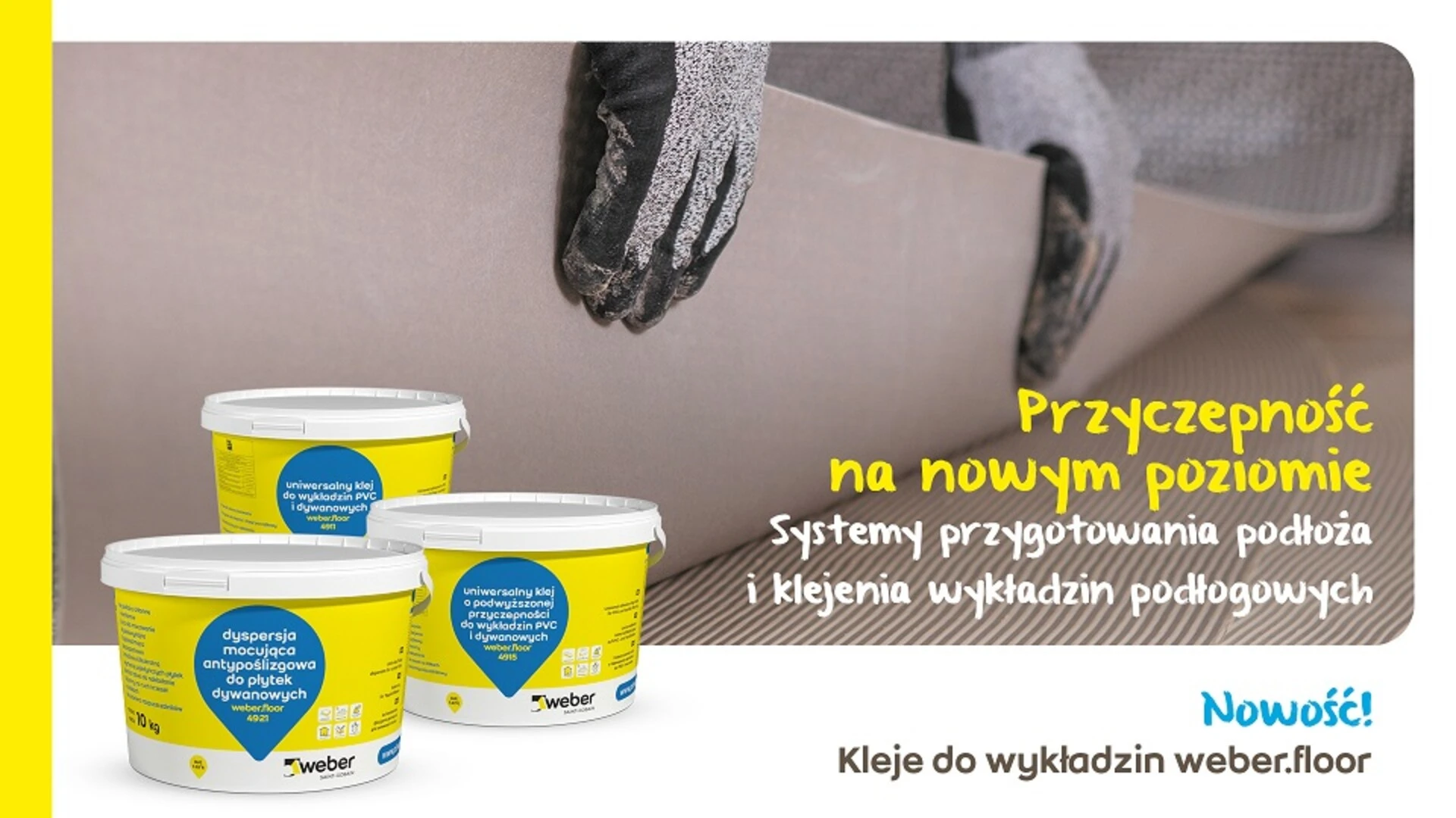 Kleje weber.floor do wykładzin