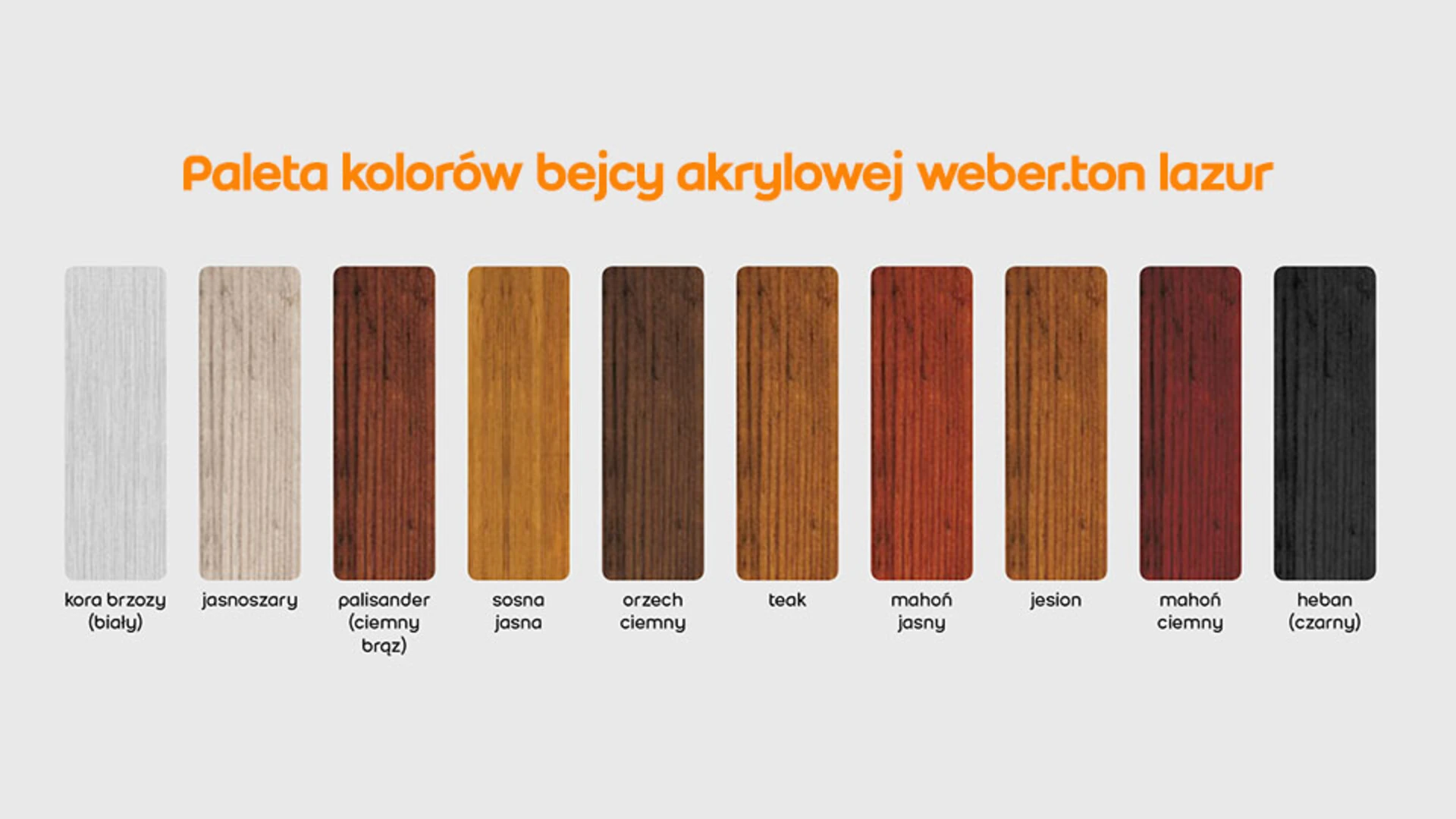 Paleta kolorów bejcy weber.ton lazur