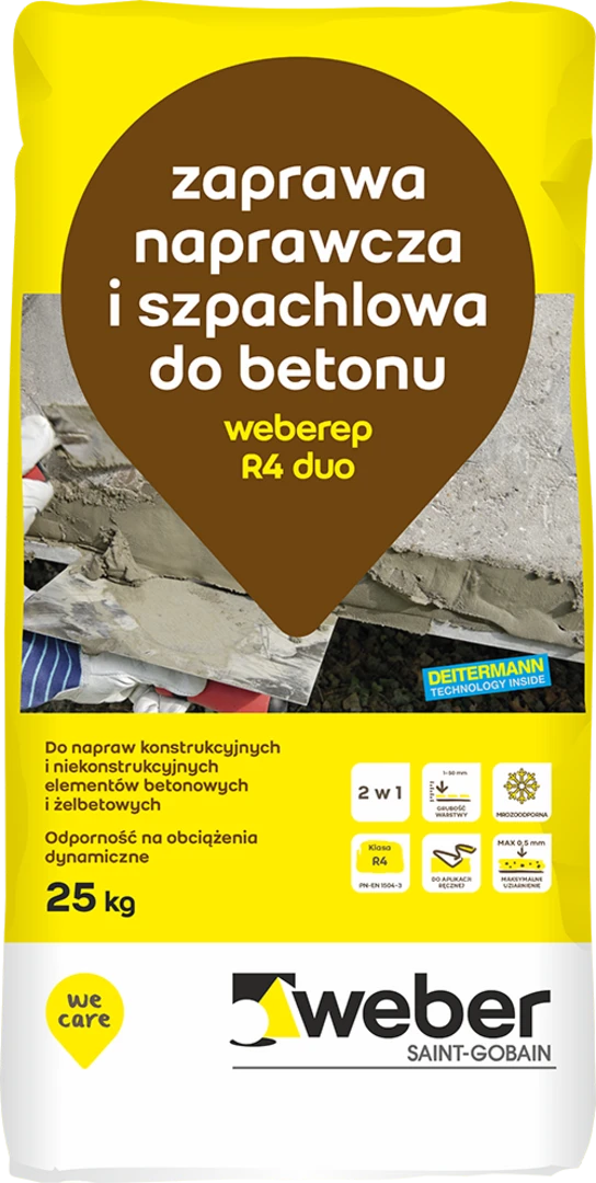 weberep R4 duo - naprawa betonu w klasie R4