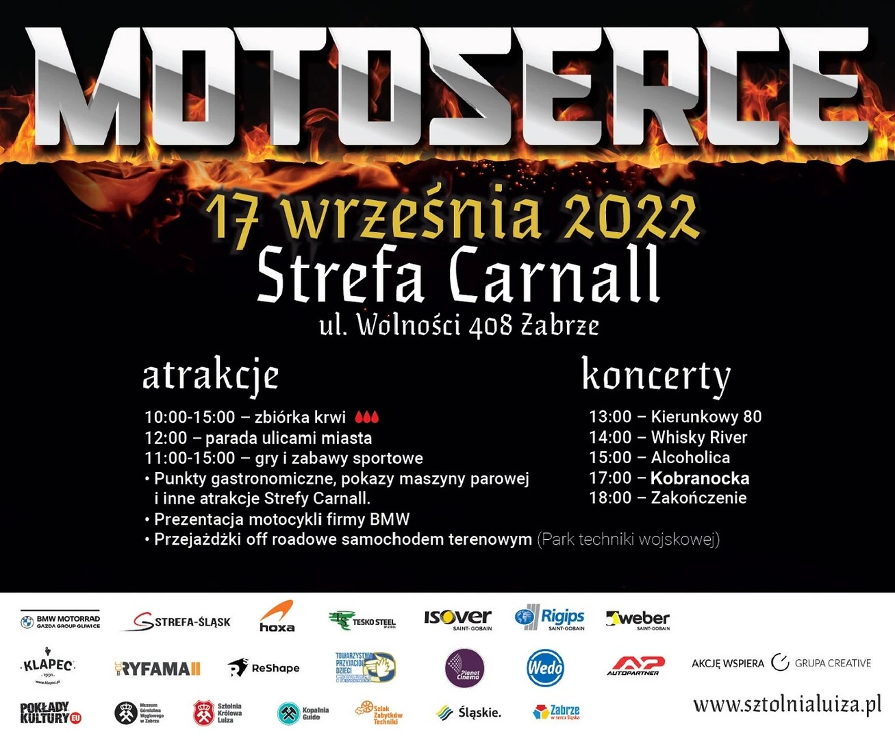 Motoserce 2022 - program i sponsorzy - ISOVER RIGIPS WEBER