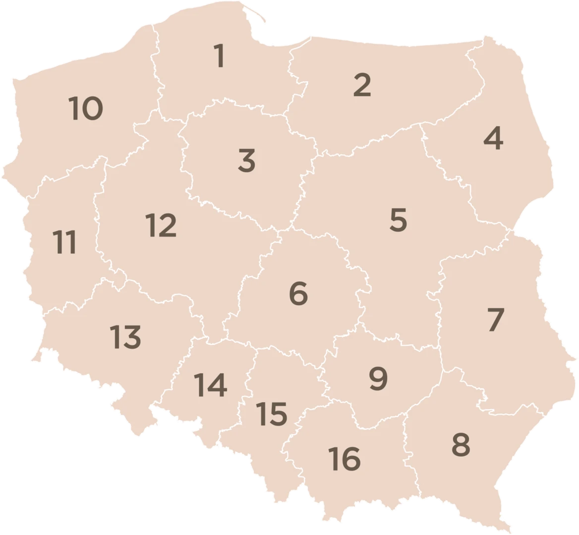 Sprzedaż Weber - mapa regionów