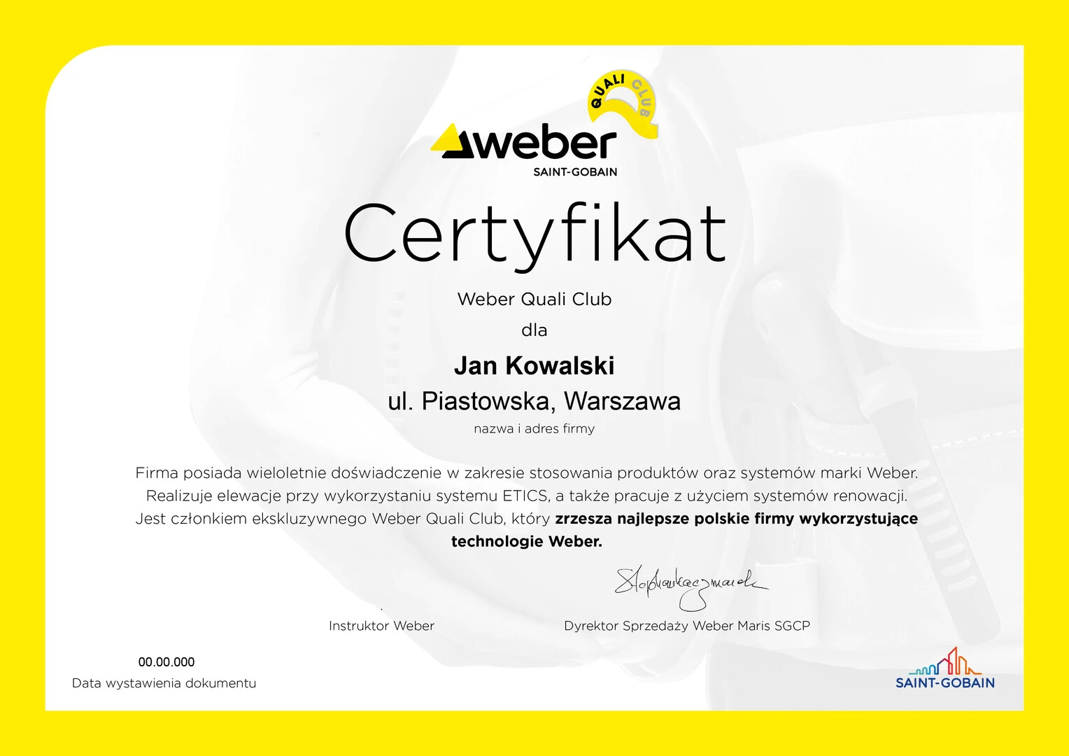 Chcesz zostać certyfikowanym wykonawcą Weber? napisz do nas!