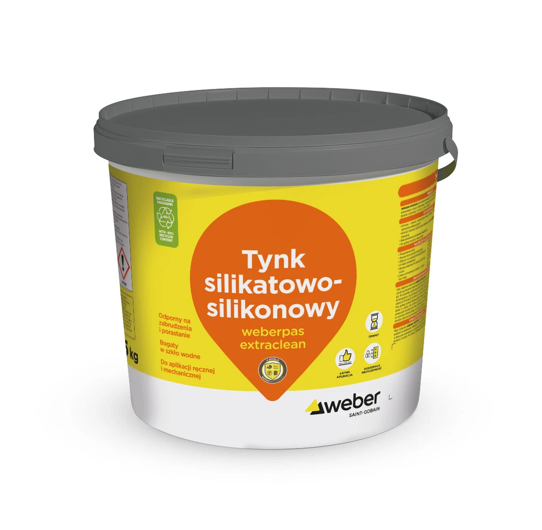 cienkowarstwowy tynk silikatowo-silikonowy weberpas extraclean