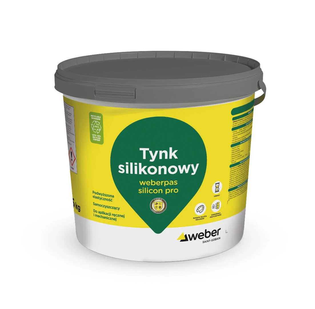 samoczyszczący tynk silikonowy weberpas silicon pro