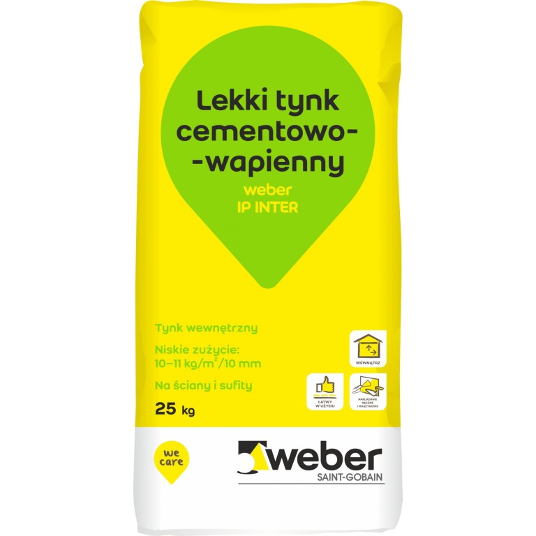 Tynk cementowo wapienny lekki Weber INTER