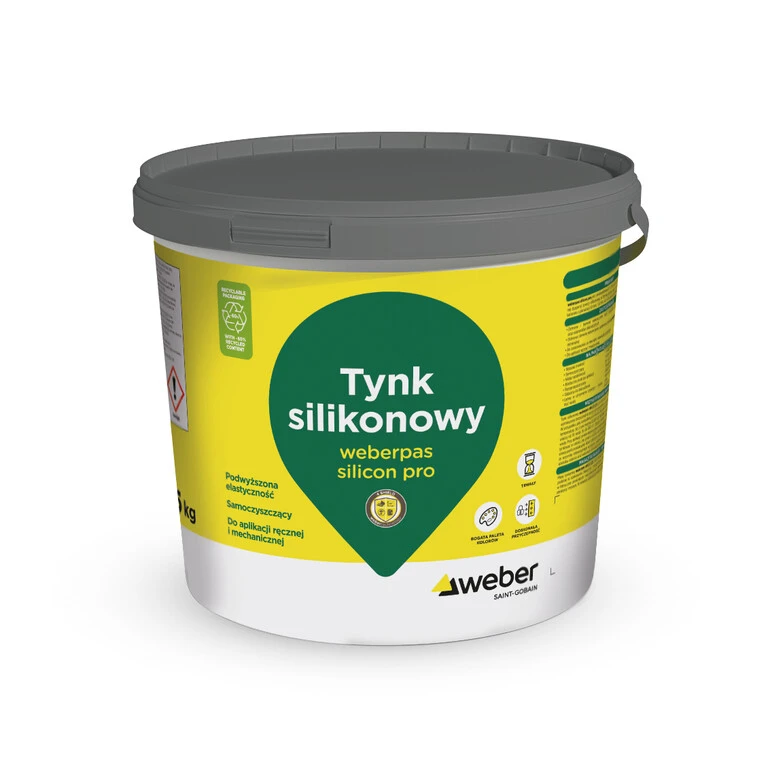 samoczyszczący tynk silikonowy weberpas silicon pro